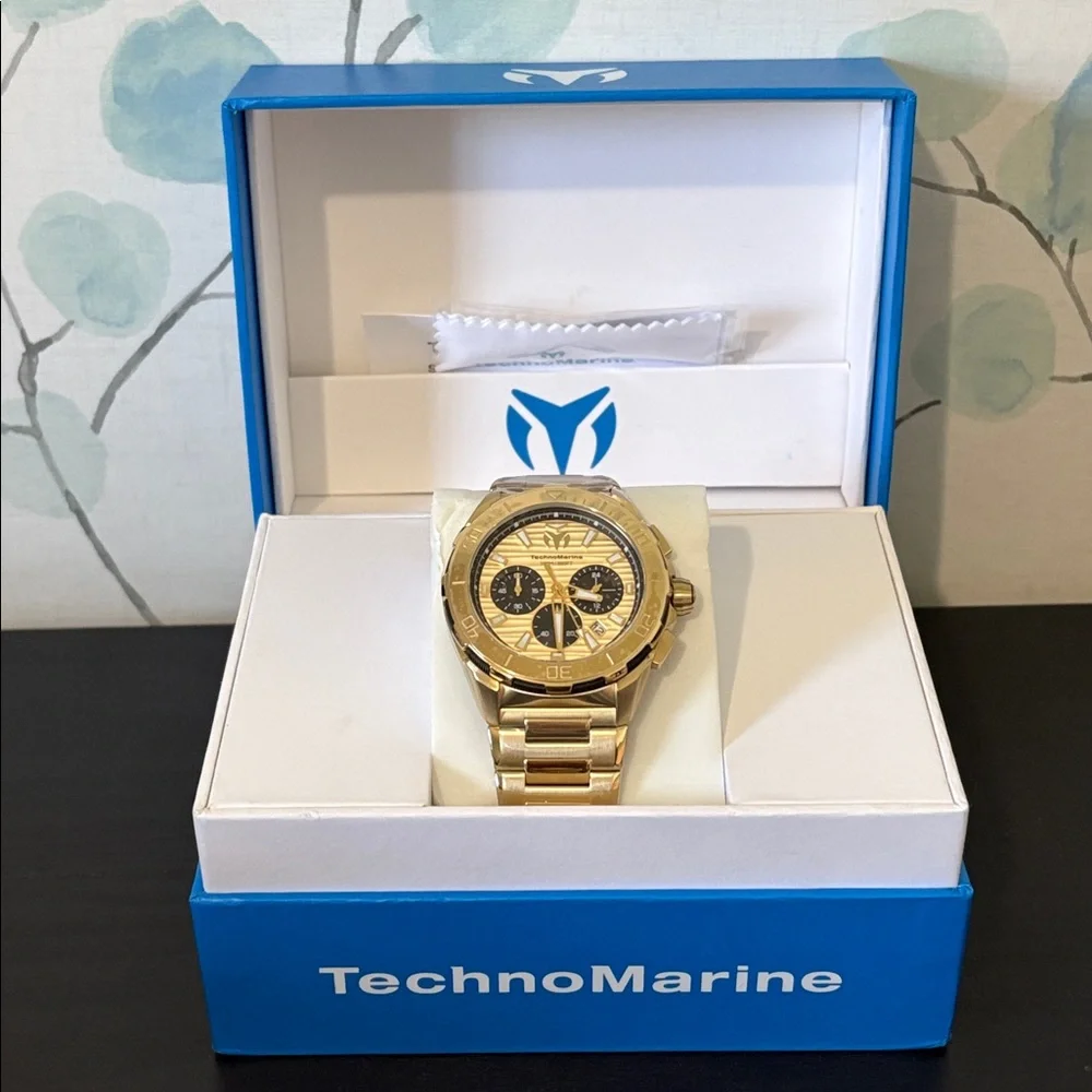 TechnoMarine Seven Seas Men’s Watch 44mm Gold TM-725032